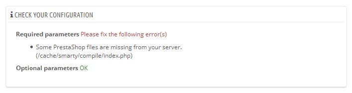 Check your configuration