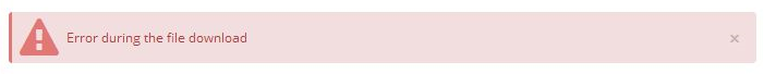Error during the file download