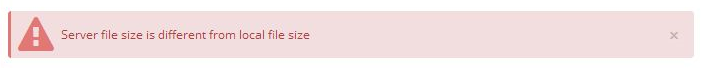Server file size is different from local file size