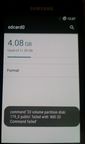 command 11 volume partition disk