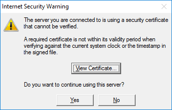 opera outlook avast certificate error