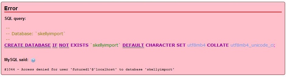 import error 1044
